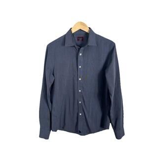 UNTUCKit Men's Slim Fit Wrinkle Free Button Front Shirt Medium Gray/blue